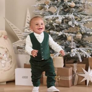 Velour Suit Set (3 Piece) - Emerald Green